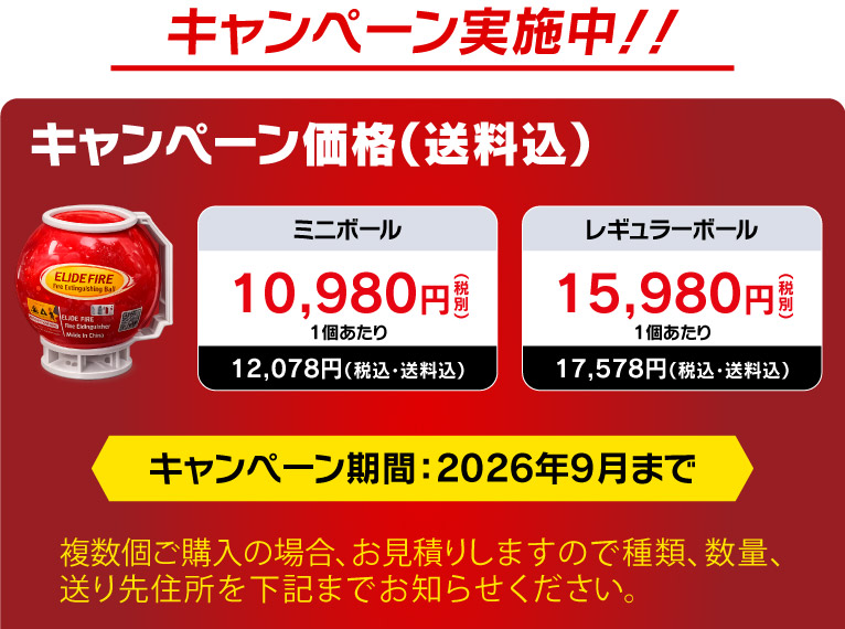 キャンペーン実施中！！キャンペーン価格（送料込）ミニボール10,980円（税別）レギュラーボール15,980円（税別）※1個あたり。複数個ご購入の場合、お見積りしますので種類、数量、送り先住所を下記までお知らせください。